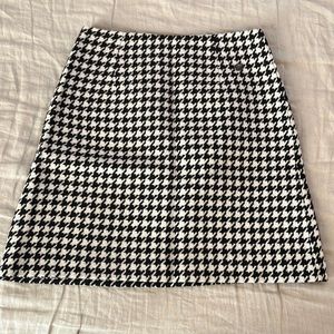 Black and white patterned skirt